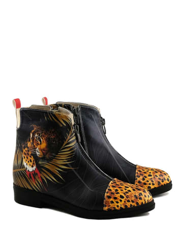 Stiefeletten in Schwarz/ Bunt