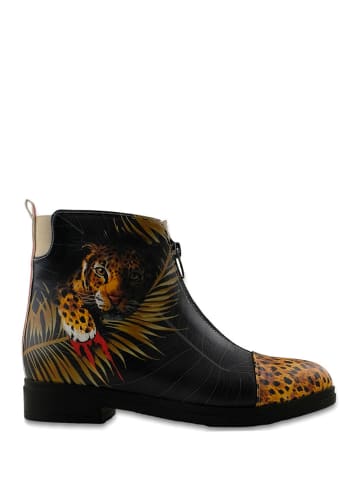 Stiefeletten in Schwarz/ Bunt