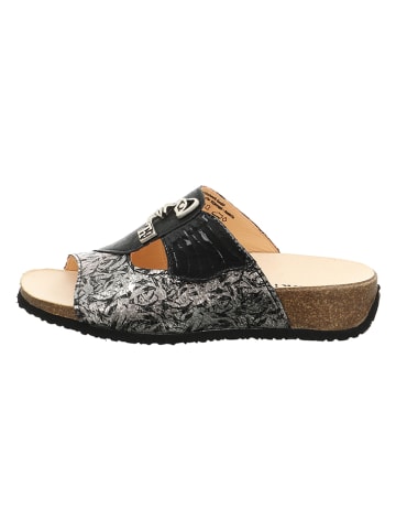 Think! Leder-Pantoletten "Mizzi" in Schwarz