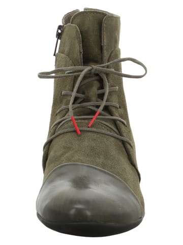 Think! Skórzane trzewiki "Guad" w kolorze khaki