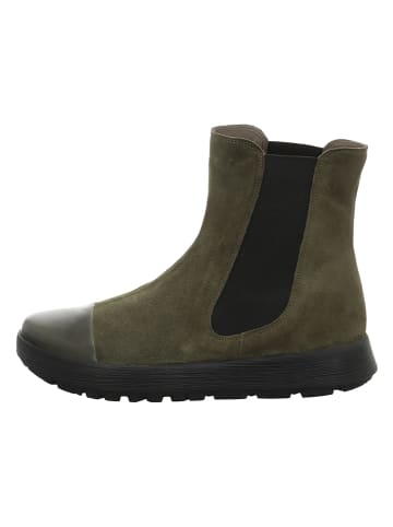Think! Leren chelseaboots "Comoda" kaki