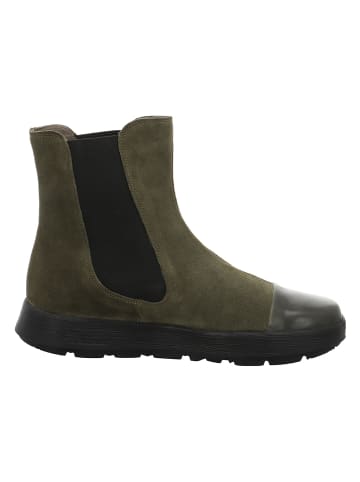 Think! Skórzane sztyblety "Comoda" w kolorze khaki