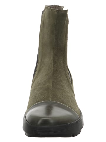 Think! Leren chelseaboots "Comoda" kaki