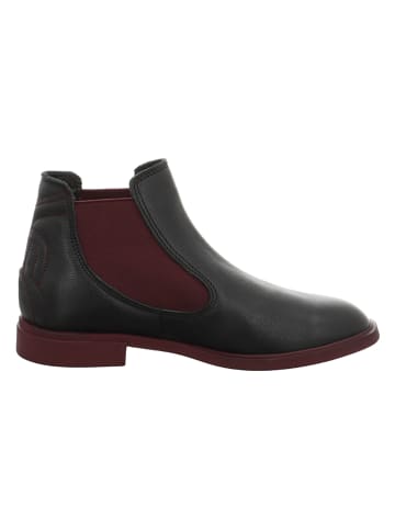 Think! Leder-Chelse-Boots "Nina" in Schwarz/ Bordeaux