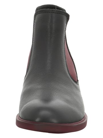 Think! Leder-Chelse-Boots "Nina" in Schwarz/ Bordeaux