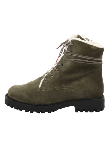 Think! Skórzane botki "Trento" w kolorze khaki