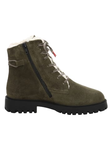 Think! Skórzane botki "Trento" w kolorze khaki