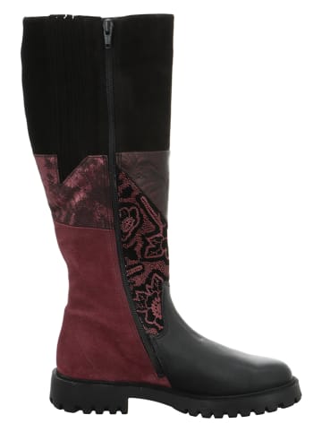 Think! Leder-Stiefel "Trento" in Schwarz/ Bordeaux