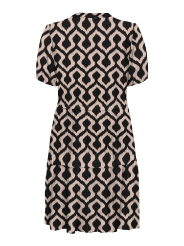 Kleid in Beige/ Schwarz
