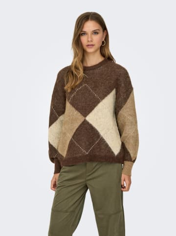 Pullover in Braun/ Beige