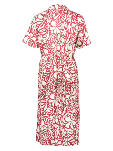 Kleid in Weiß/ Rot
