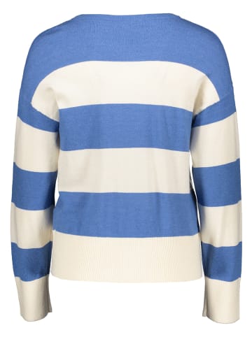 Pullover "Senta" in Blau/ Creme