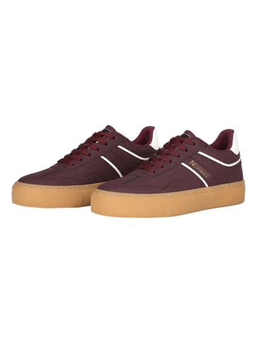 Geographical Norway Sneakersy "Obeauty" w kolorze bordowym