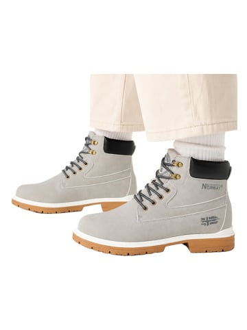 Geographical Norway Leder-Boots "Orafa" in Grau