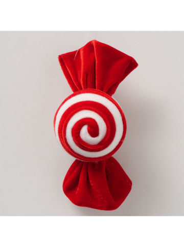 Zawieszka bożonarodzeniowa "Swirly" w kolorze czerwono-białym - dł. 17 cm
