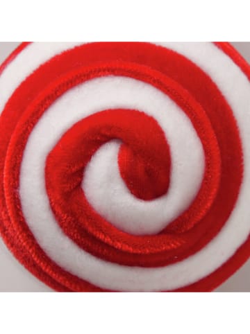 Zawieszka bożonarodzeniowa "Swirly" w kolorze czerwono-białym - dł. 17 cm