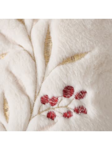 Kussen "Branchia" crème/rood - (L)45 x (B)45 cm