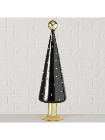 Dekoaufsteller "Nerano" in Schwarz/ Gold - (H)34 x Ø 10 cm 