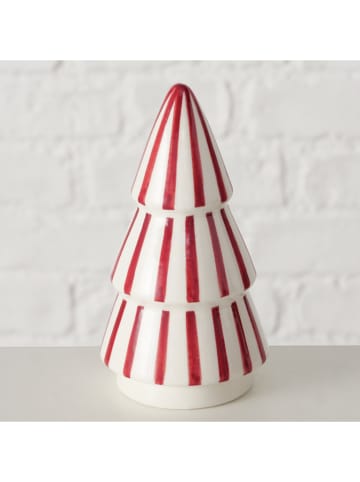 Dekoaufsteller "Fryo" in Weiß/ Rot - (H)12 x Ø 6 cm 