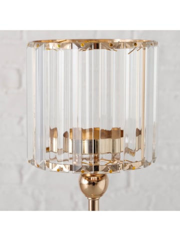 Windlicht "Kostra" in Transparent/ Gold - (H)50,5 cm