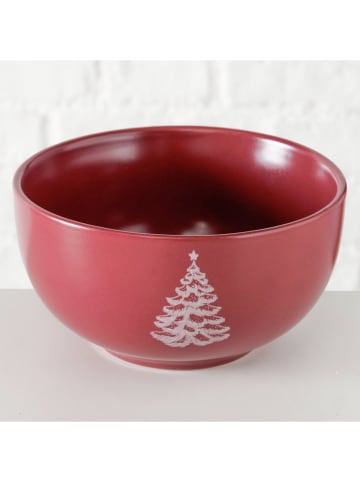 Müslischale "Naemi" in Rot/ Weiß - Ø 13,5 cm 