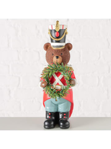 Decoratief figuur "Lenny" bruin/rood - (H)28 cm