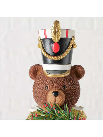 Decoratief figuur "Lenny" bruin/rood - (H)28 cm