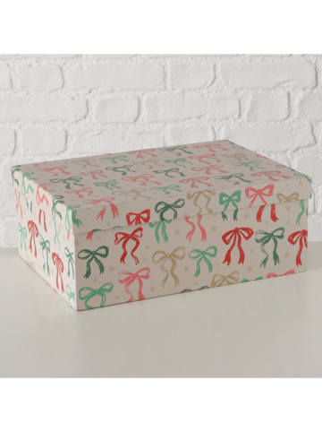 3er-Set: Geschenkboxen "Florena" in Weiß/ Rot/ Türkis