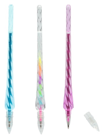 moses. 3er-Set: Gelstifte "Holo" in Hellblau/ Ohne Farbe/ Pink - (H)17 cm