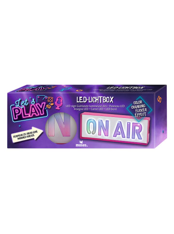 moses. LED-Lichtbox "On Air" in Rosa - (B)22 x (H)8 x (T)4 cm