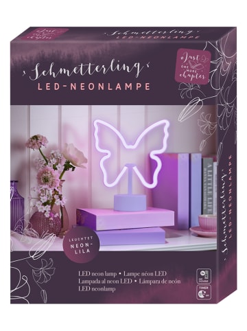 moses. LED-Dekoleuchte "Schmetterling" in Lila - (B)20 x (H)24 cm