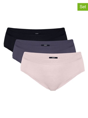 3er-Set: Pantys in Rosa/ Grau/ Schwarz