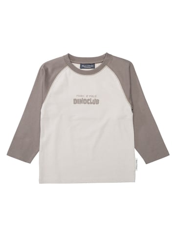 Longsleeve in Creme/ Grau