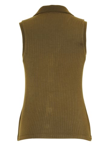Top dzianinowy w kolorze khaki