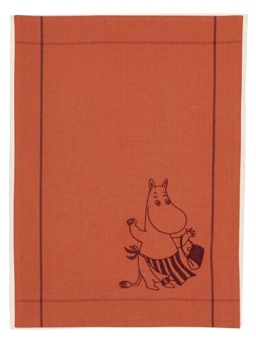 Theedoek "Moominmamma" bruin/rood - (L)70 x (B)50 cm