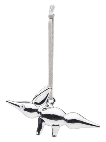 iittala Zawieszka dekoracyjna "Vulpes" w kolorze srebrnym - szer. 11,5 cm
