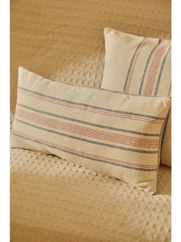 Kussenhoes "Born" crème/blauw/rood
