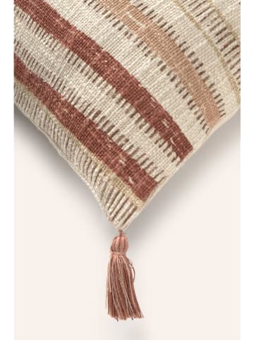 Kissenhülle ''Tacna'' in Beige/ Hellbraun/ Rosa