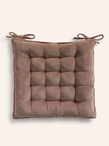 Stoelkussen ''Velour'' bruin