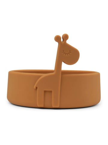3-delige eetleerset "Deer friends" mosterdgeel/grijs/groen
