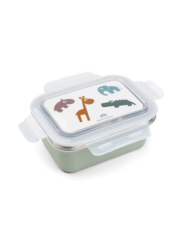 Roestvrijstalen lunchbox "Deer friends" groen