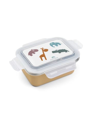 Edelstahl-Lunchbox "Deer friends" in Hellbraun
