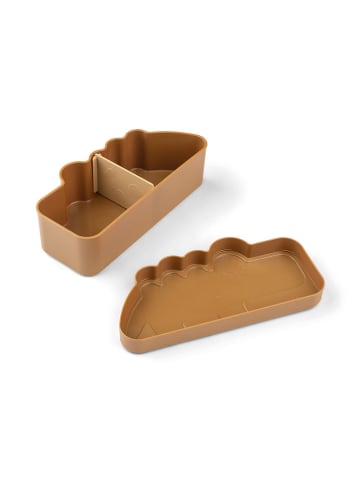Lunchbox "Croco" in Hellbraun - (L)21,3 x (B)10,4 x (H)6,2 cm