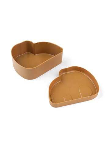 Lunchbox "Elphee" in Hellbraun - (L)17,7 x (B)14,5 x (H)6,5 cm