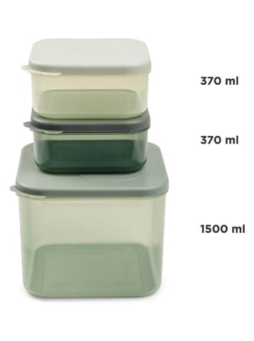 3-delige set: lunchboxen "Elphee" groen