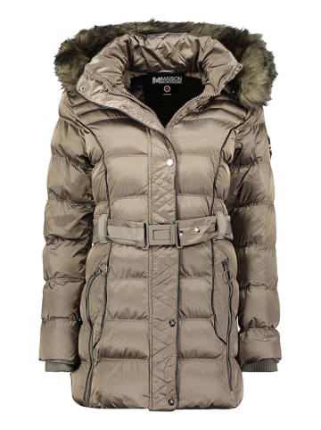 Parka "Aimeraumai" w kolorze szarobrązowym