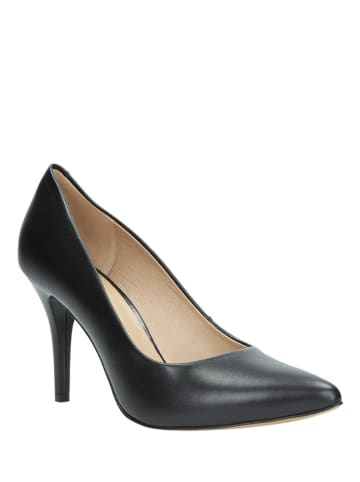 Leder-Pumps in Schwarz