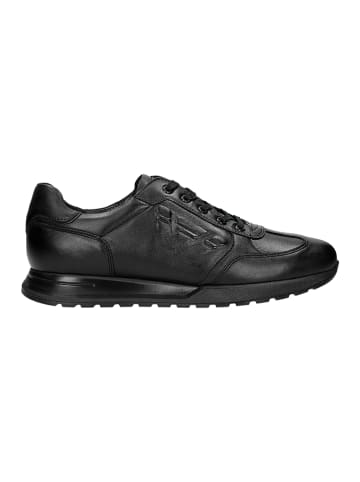 Skórzane sneakersy w kolorze czarnym