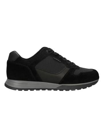 Skórzane sneakersy w kolorze czarnym
