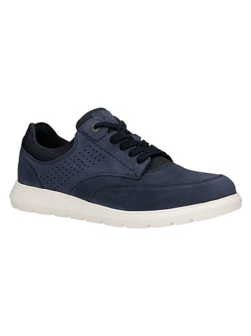 Skórzane sneakersy w kolorze granatowym